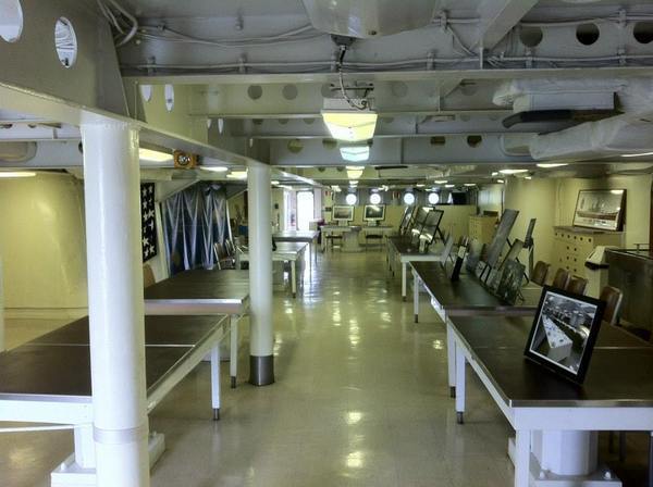 Officers' wardroom on the Iowa