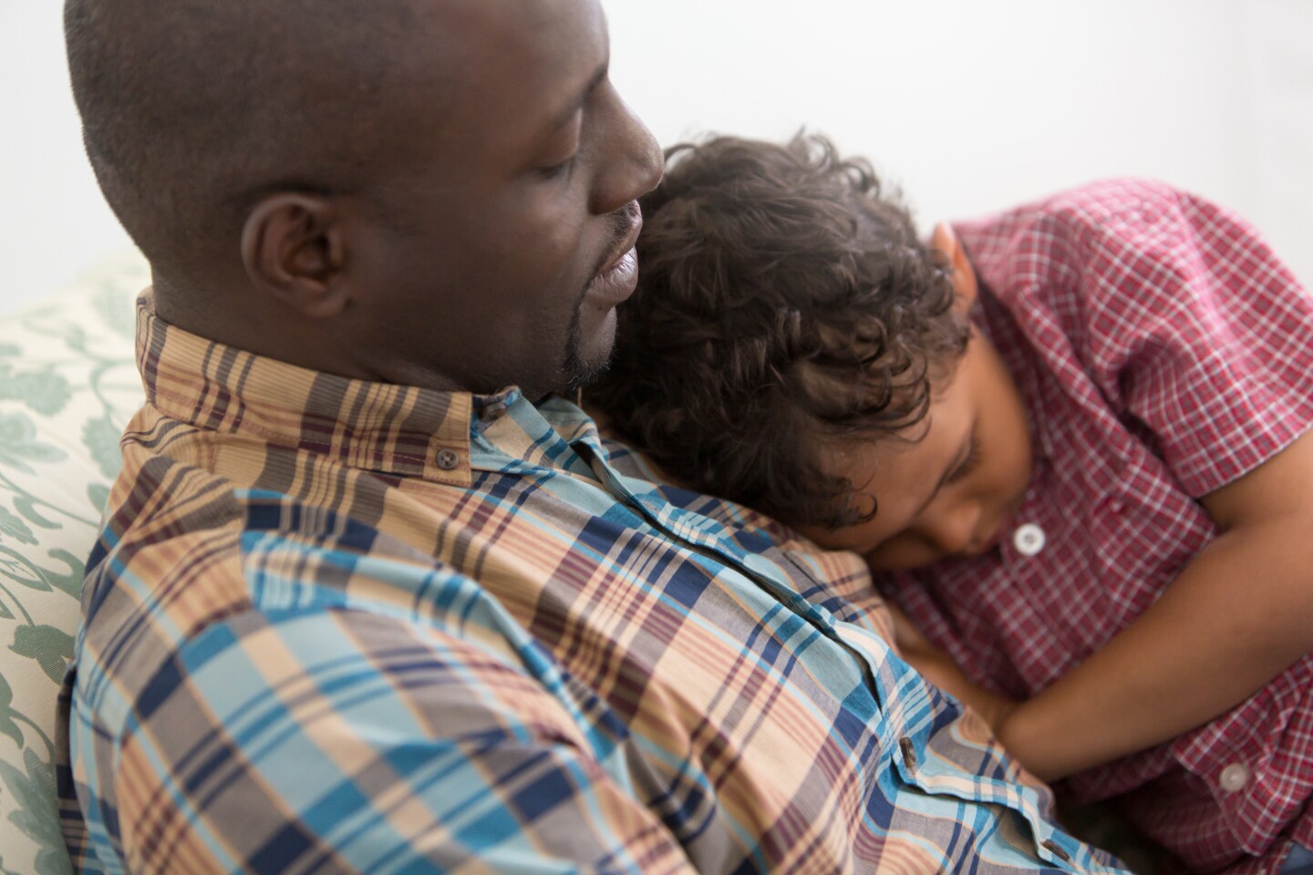 Father Comforting Upset Son