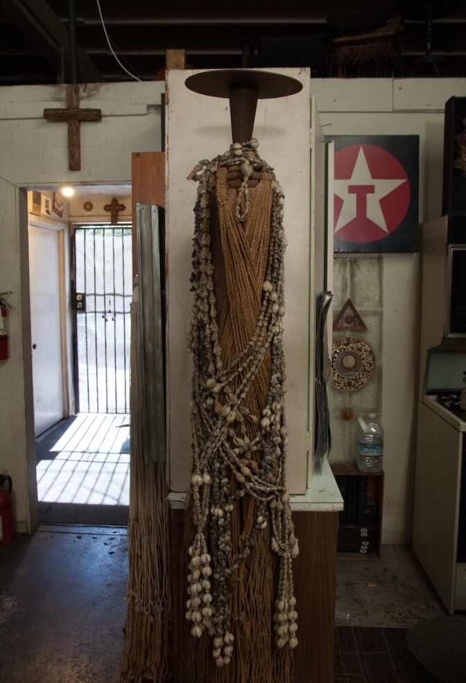Shiokava sculptures in Compton studio