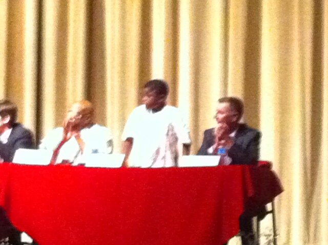 Left to Right: Lou Gossett, Kevin Mitchell and LAUSD Superintendent, John Deasy | Photo by Erin Aubry Kaplan