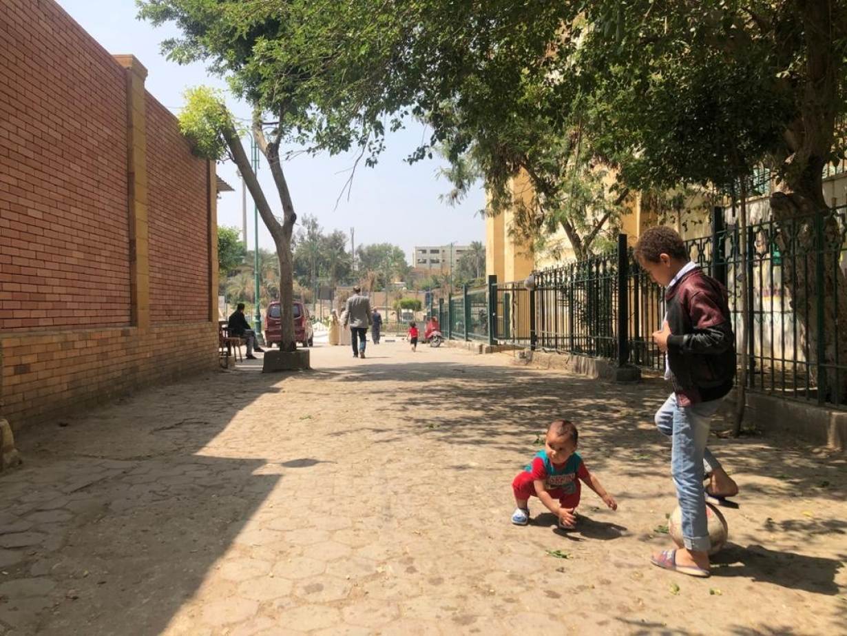 Children play in one of the corners of Egypt’s City of the Dead on April 17, 2020. | Thomson Reuters Foundation/Menna A. Farouk