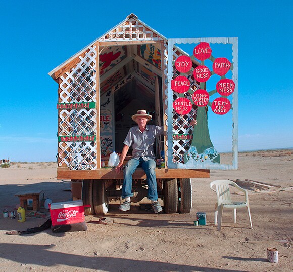 Leonard in his camper truck. © Kim Stringfellow 2000-2014