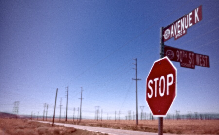 "Forest of Power Lines - Avenue K & 90th St. West," pinhole exposure. Lancaster, CA. 2010. | Photo: Osceola Refetoff.