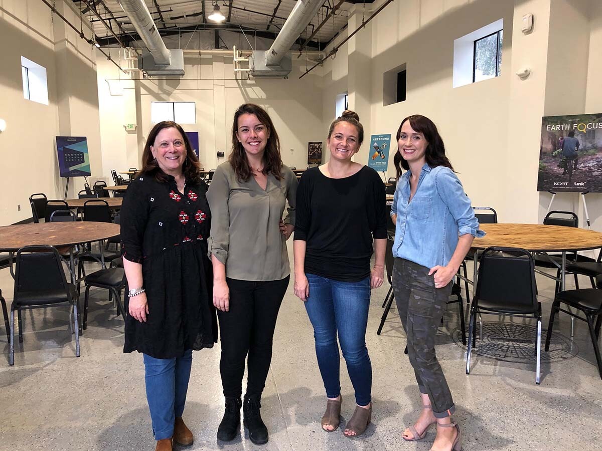 L-R: Michelle Garza, Ashley Gain, Angela Boisvert, Erin Ball all worked to organize the first ever "Fine Cut Student Workshop"