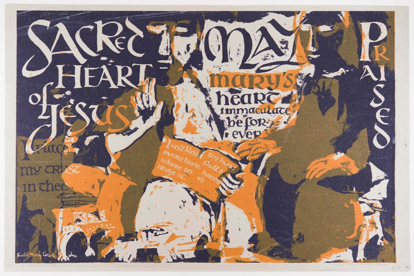 christ and mary, 1954 | Collection UCLA Grunwald Center for the Graphic Arts, Hammer Museum. Corita Kent Bequest.