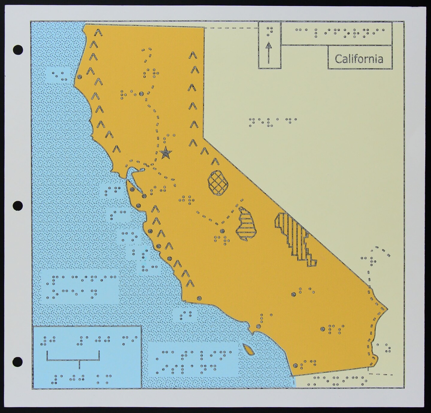 Braille Map of California