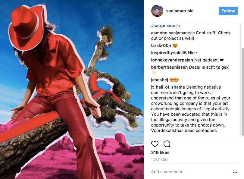 Yet another person sitting on the same Joshua tree | Image: via Instagram