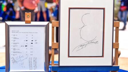Appraisal: Ali Signature & Hitchcock-signed Caricature