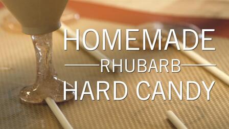 Homemade Rhubarb Hard Candy