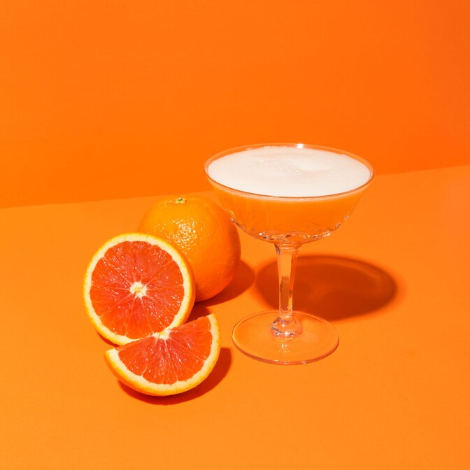 Cara Cara Orange Mezcal Sour | Courtesy of Chicano Eats