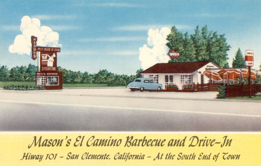 Numerous roadside businesses served motor tourists traveling along the modern-day El Camino Real