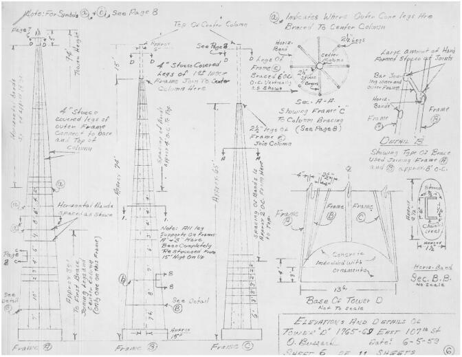 Sketch drawn by Oren Ray Bussard, June 1959