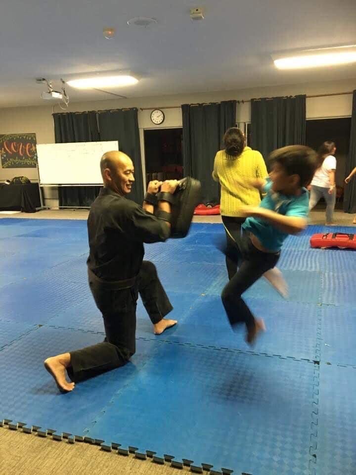 Jack Toan teaching martial arts to children