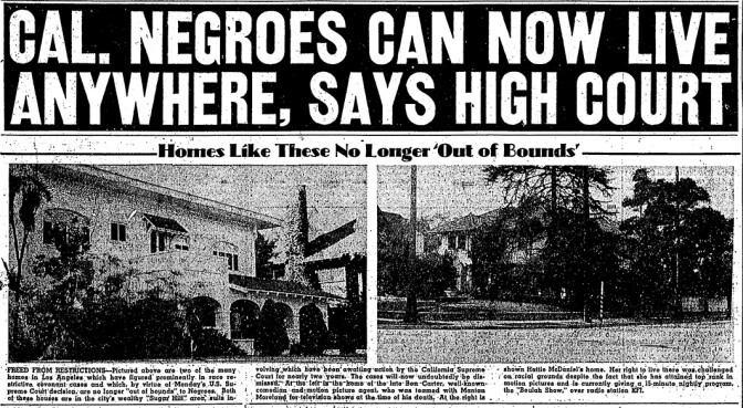 The Los Angeles Sentinel Front Page