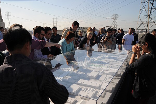 Announcement at the Sixth Street Bridge | Photo by Justin Cram