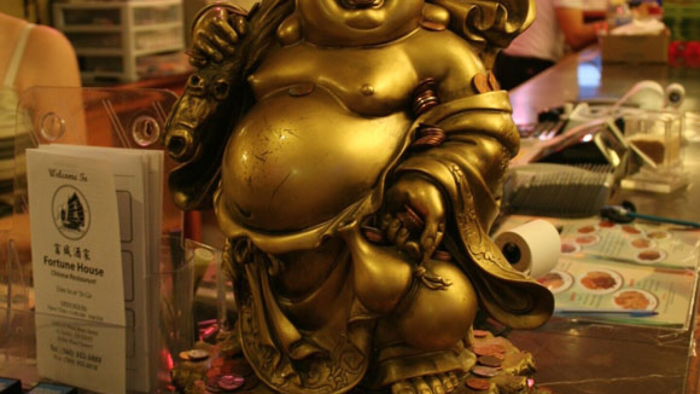 Buddha statue at the Fortune House in El Centro.