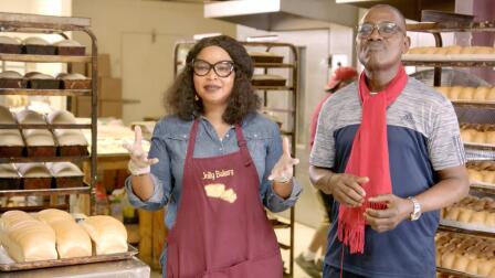 James and Jolly Onobun at Jolly Jolly Bakery