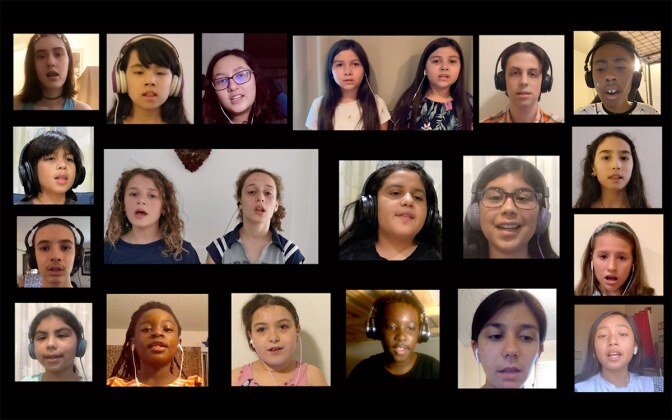Members of the San Fernando Valley Youth Chorus perform virtually. | Courtesy of San Fernando Valley Youth Chorus