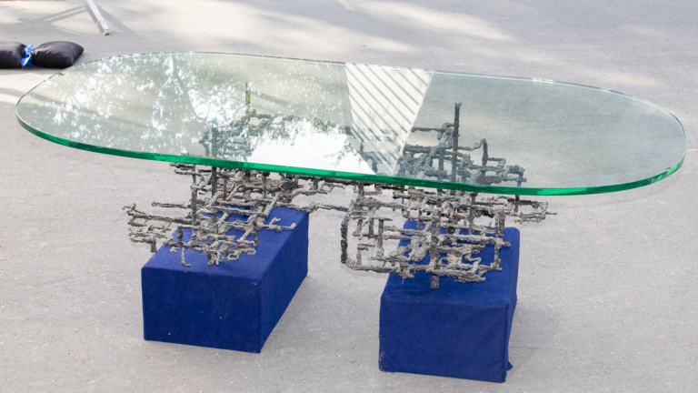 Appraisal: Daniel Gluck Metal Coffee Table Base, ca. 1970