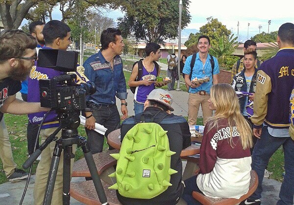 'Varsity Punks' shoot with local residents and students. Photo: Anthony Solorzano