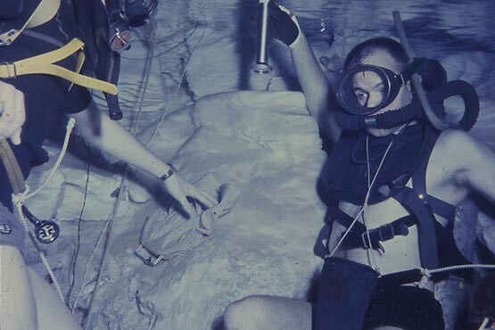 Jim Houtz and his team dove numerous times into Devils Hole from 1962 through 1965. | Photo: Jim Houtz collection.