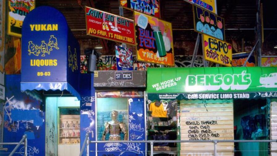 Barry McGee, Todd James, and Stephen Powers, Street Market, Deitch Projects, New York, 2000 | Courtesy of Jeffrey Deitch