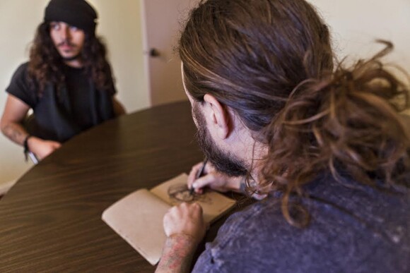 SPY youth Allan and artist Shay Bredimus
