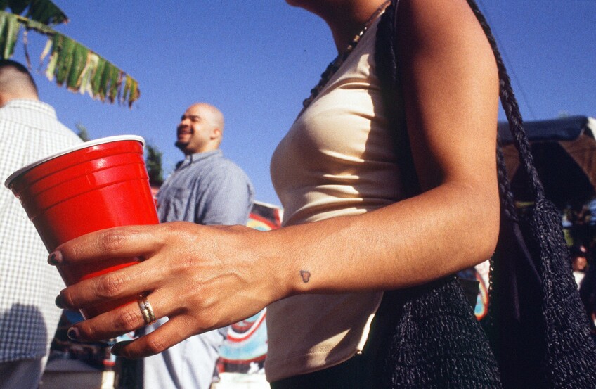 Red cup at a party