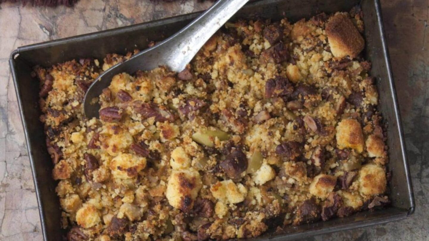 Chorizo, Apple and Corn Bread Stuffing | From "Pati's Mexican Table: Season 5, Episode 11"