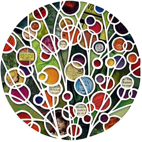 Isaac Brynjegard-Bialik, "Tree of Mothers and Daughters (detail)," 2015. The artwork is on view at exhibition "Women of Valor."
