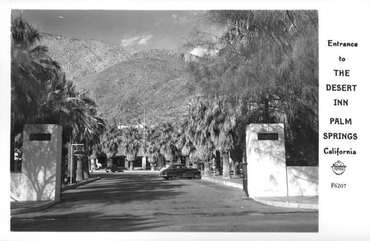 Entrance to the Desert Inn Palm Springs California