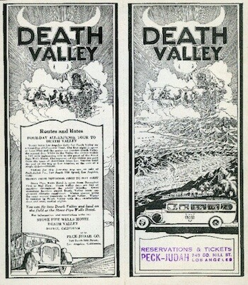 As early as the 1920s (as seen with this brochure), Los Angeles tourists helped propel Death Valley into a major destination. | Photo: Courtesy of Special Collections, Honnold/Mudd Library, The Claremont Colleges
