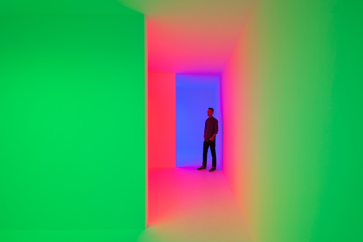 B. Carlos Cruz-Diez, Chromosaturation, 1965/2017 “Kinesthesia: Latin American Kinetic Art, 1954-1969,” Palm Springs Art Museum. | Lance Gerber