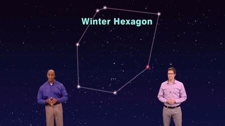 "The Winter Hexagon Plus Jupiter" 1 min version