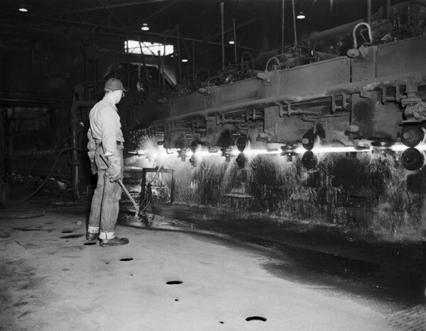 During World War II, Henry Kaiser opened a steelmaking plant in Fontana. Much of Kaiser's iron ore came from Eagle Mountain, adjacent to present-day Joshua Tree National Park. 1952 photo courtesy of the USC Libraries - Los Angeles Examiner Collection