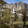 Waterfall in Yosemite National Park, during park closure due to Covid-19