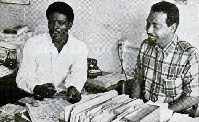 A portrait of Robert Hall and Lou Smith, founders of Operation Bootstrap on a Jet Magazine story published by Johnson Publishing Company | Still from "Lost LA" Shindana Toys