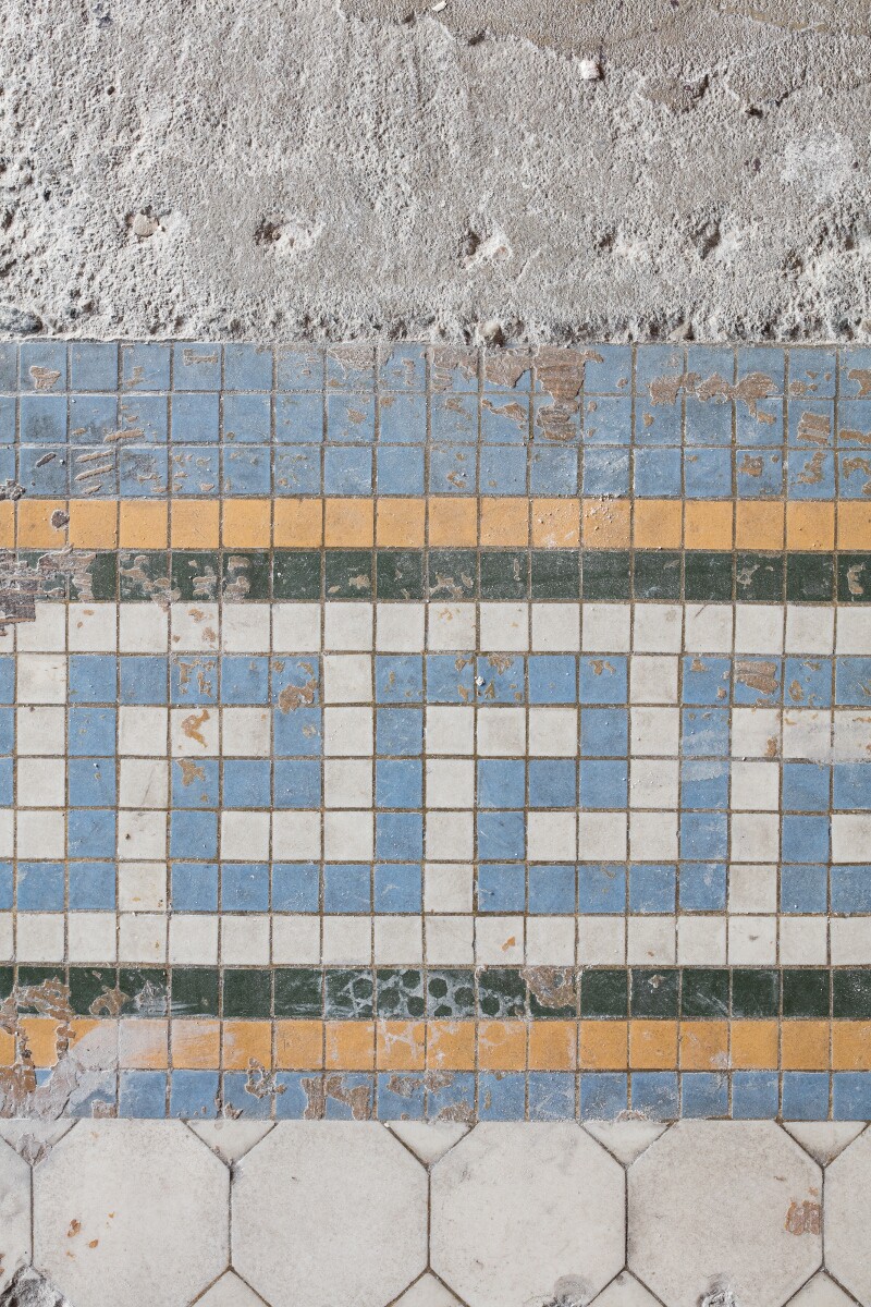 Detail of tile work at the Main Museum of Los Angeles