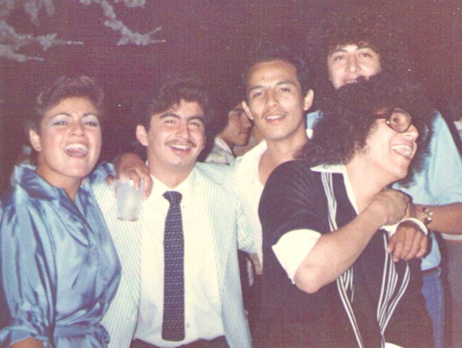 The author (second from left) at a 1978 house party on the Eastside. Courtesy of the author's collection.