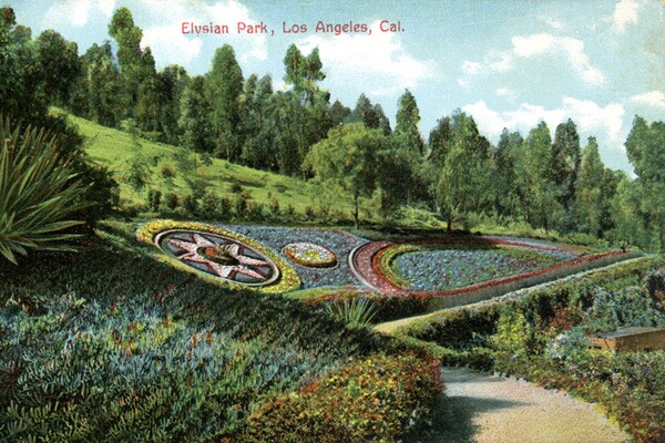Postcard view of Elysian Park, early 1900s