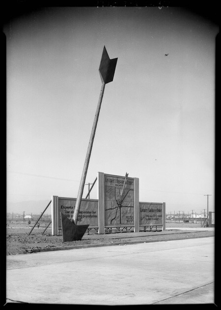 Leimert Park sign for 'Small Homes Exhibit, 1928 | Dick Whittington Studio, Courtesy of the USC Digital Library