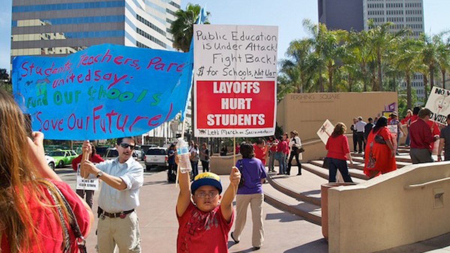 At a UTLA protest in May 2011