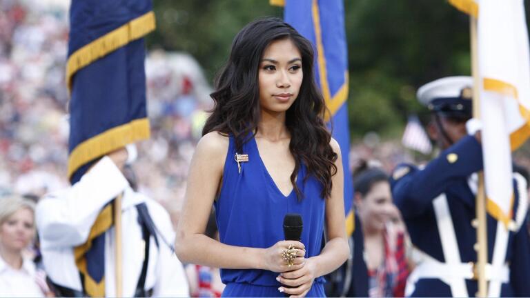 Jessica Sanchez Sings the National Anthem