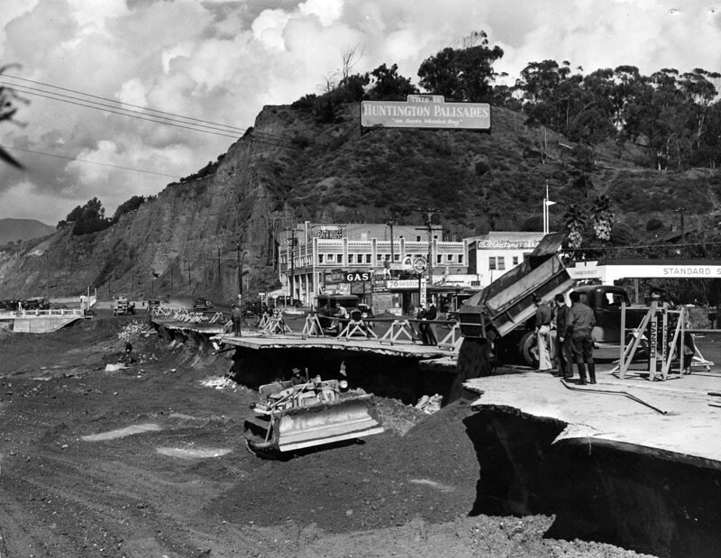 Roosevelt Highway after the flood of 1938