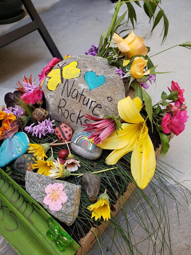 The Padilla children's finished nature-themed float.