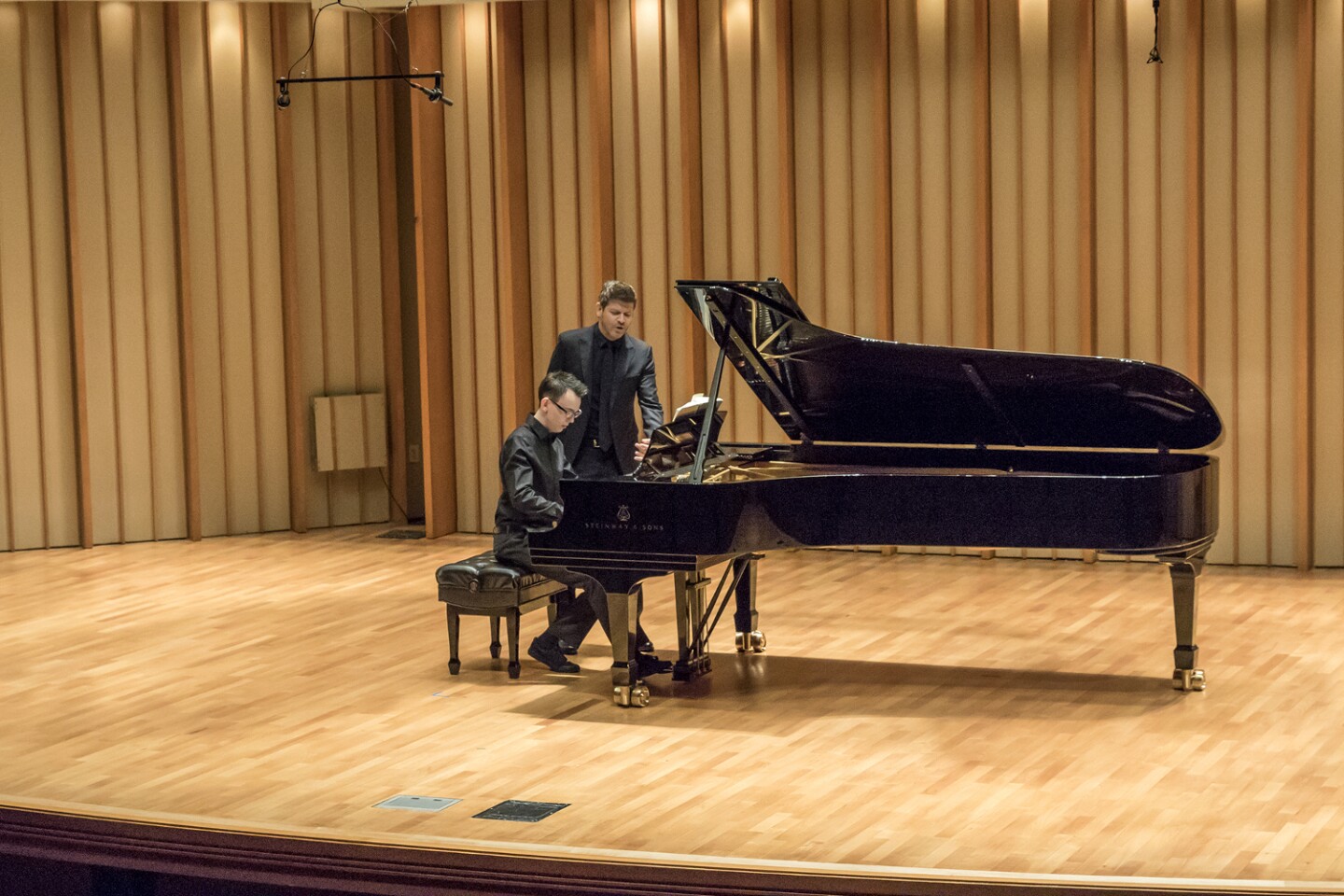 Ory with a student. | Photo: Courtesy of The Colburn School.