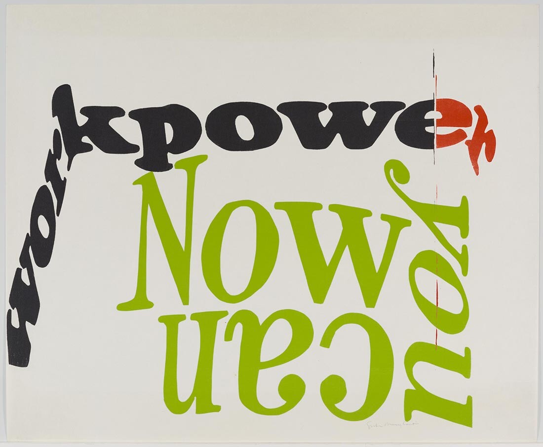 now you can, 1966 | Collection UCLA Grunwald Center for the Graphic Arts, Hammer Museum. Corita Kent Bequest.