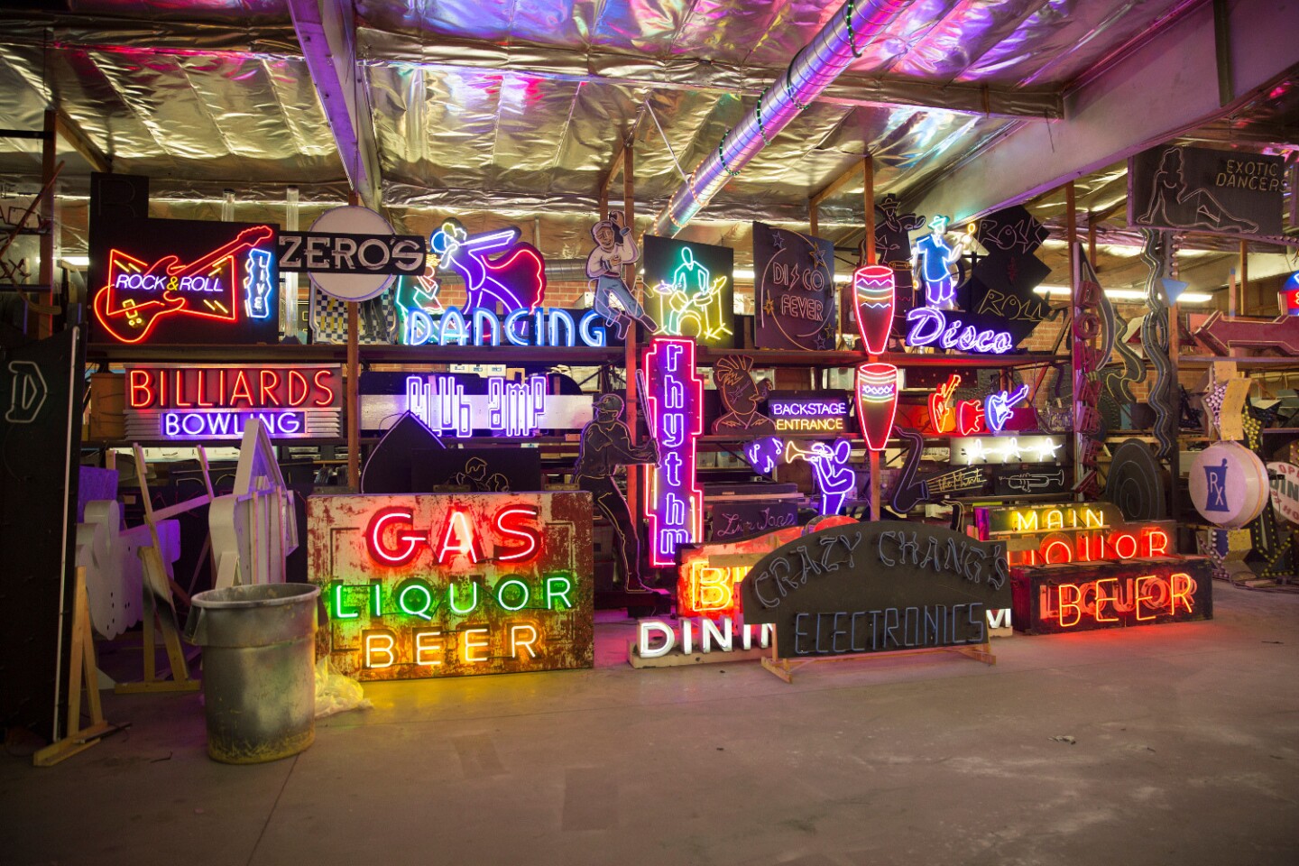 Artist Lisa Schulte's neon studio