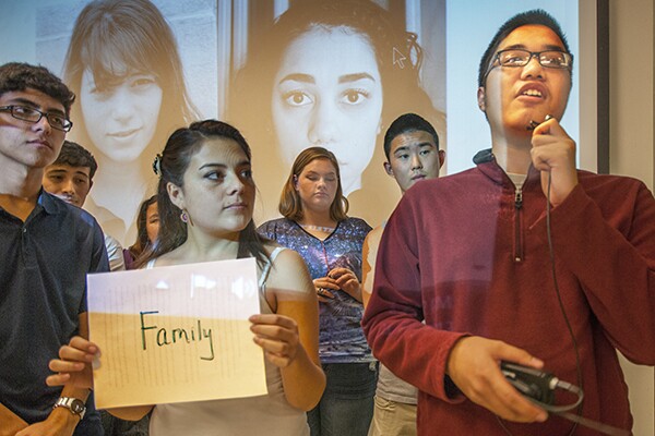 Students who find identify in their families. | Photo: Douglas McCulloh