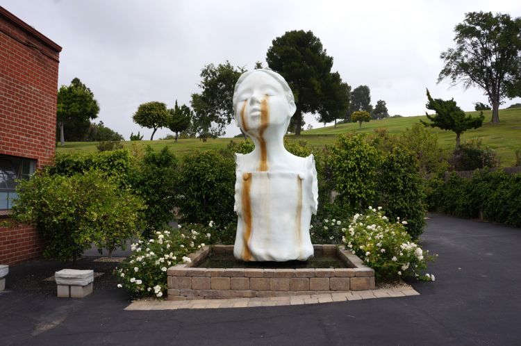 Enrique Martinez Celaya's bronze sculpture, "The Well" | Courtesy of the artist